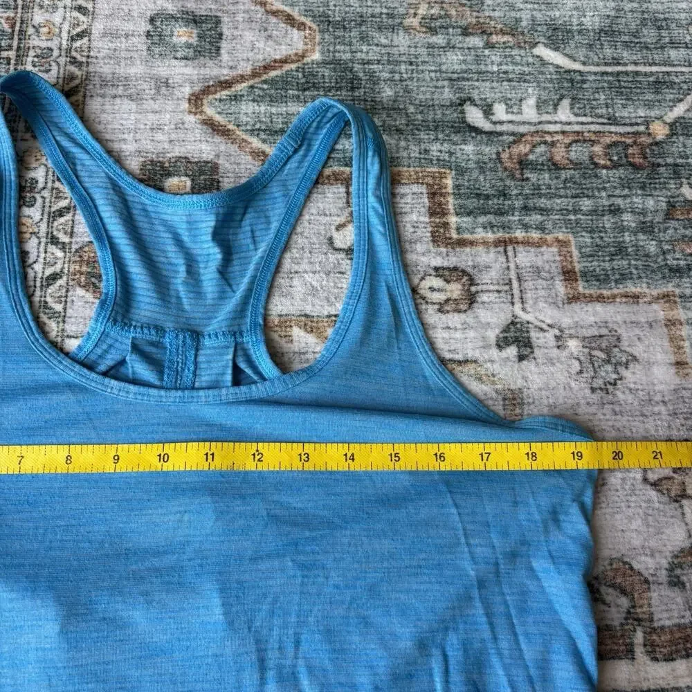 Lululemon Salute the Sun Singlet II Heathered Lakeside Blue Size Unsure M/L?